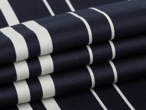 Ткань BUTTER STRIPE PRT-D27 C001(navy-cream)