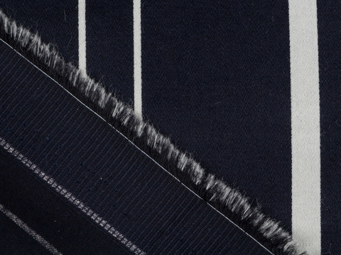 Ткань BUTTER STRIPE PRT-D27 C001(navy-cream)
