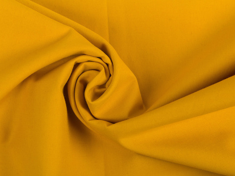 Поплин горчичного цвета из хлопка и полиэстера