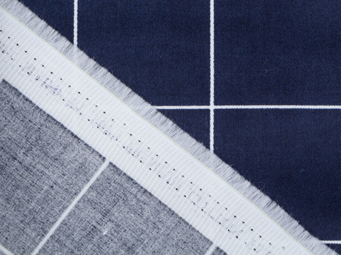Ткань BUTTER CHECK PRT-D71 C001(navy-white)