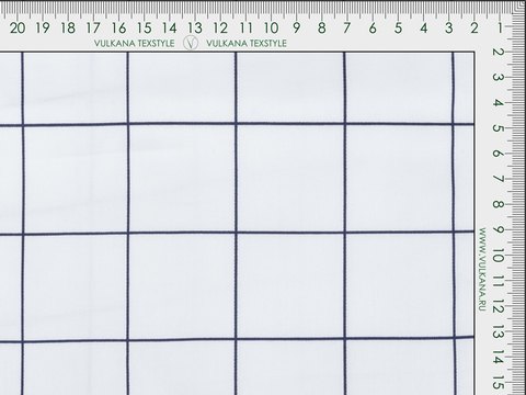 Ткань BUTTER CHECK PRT-D71 C002(white-navy)