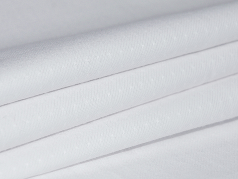 Белая ткань добби из полиэстера и хлопка