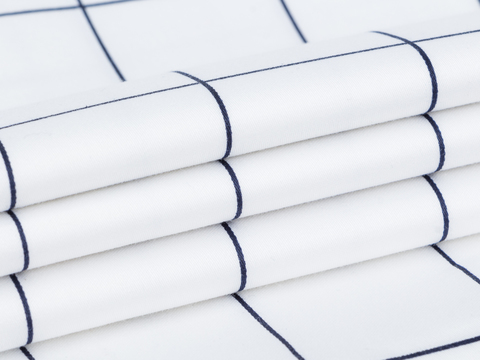 Ткань BUTTER CHECK PRT-D71 C002(white-navy)
