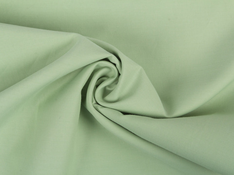 Поплин мятного цвета из хлопка и полиэстера