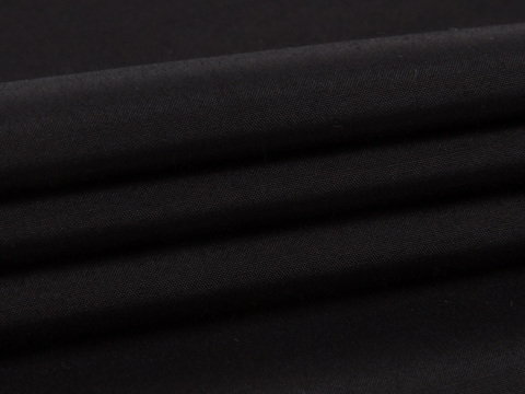 Поплин чёрного цвета из хлопка и полиэстера