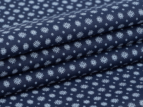 Ткань BREAD PRT-D05 C002(navy-white)