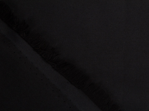 Поплин чёрного цвета из хлопка и полиэстера