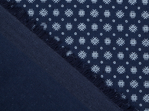Ткань BREAD PRT-D05 C002(navy-white)