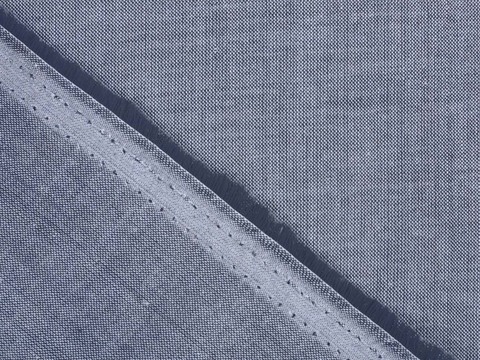 Синяя лёгкая ткань из хлопка и вискозы