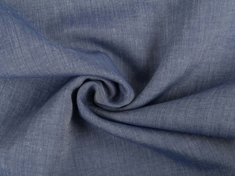 Синяя лёгкая ткань из хлопка и вискозы