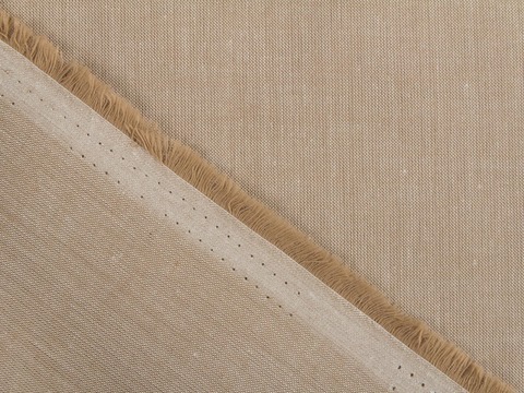 Бежевая лёгкая ткань из хлопка и вискозы