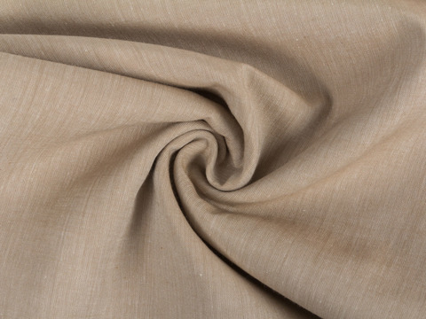 Бежевая лёгкая ткань из хлопка и вискозы