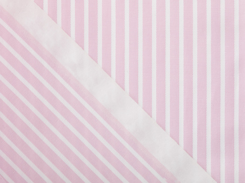 Полоска поплин ЗАРАНО ПАУДЕР из поликоттона - розовый