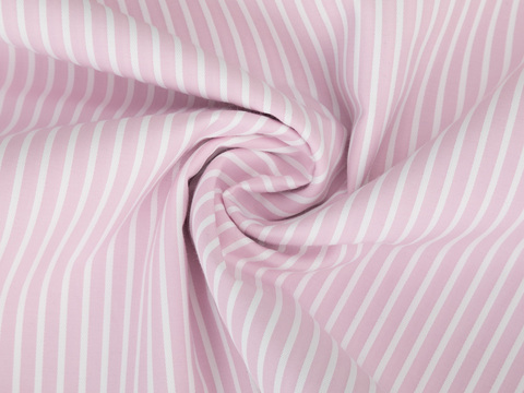 Полоска поплин ЗАРАНО ПАУДЕР из поликоттона - розовый