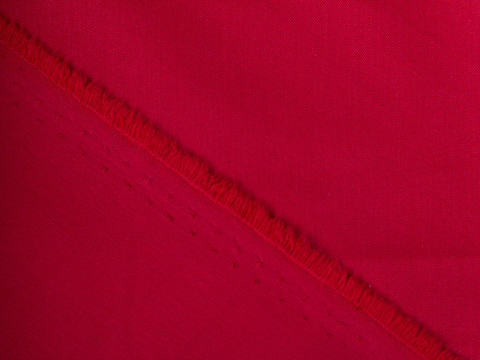 Однотонный красный поплин из полиэстера и хлопка