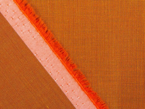 Однотонная ткань оранжевого цвета из полиэстера и хлопка