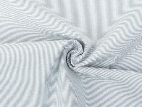 Ткань в узкую светло-серую полоску из полиэстера и хлопка