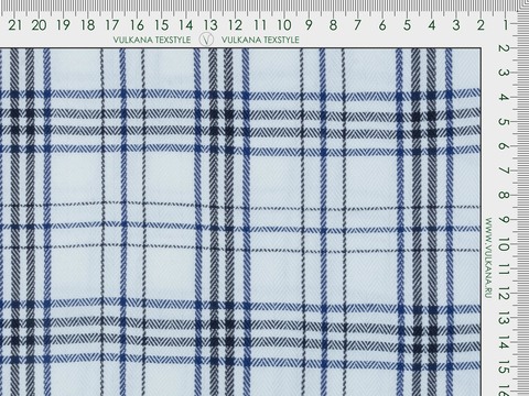 Елочка МАЛБЕРРИ из поливискозы - белый-голубой