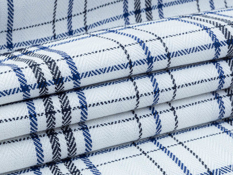 Елочка МАЛБЕРРИ из поливискозы - белый-голубой