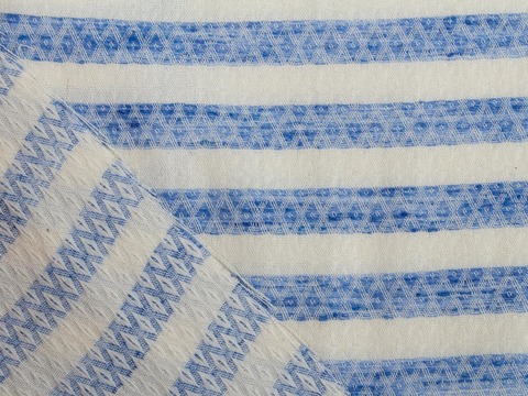 Полоска добби ХОЛЛ ОФ ФЕЙМ хлопок - синий-голубой