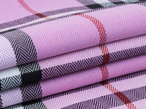 Ткань MULBERRY CHK-D03 C002(pink-black)