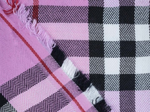 Ткань MULBERRY CHK-D03 C002(pink-black)