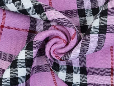 Ткань MULBERRY CHK-D03 C002(pink-black)