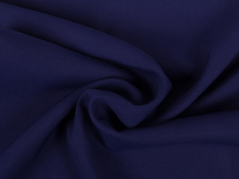 Однотонная тёмно-синяя ткань из полиэстера