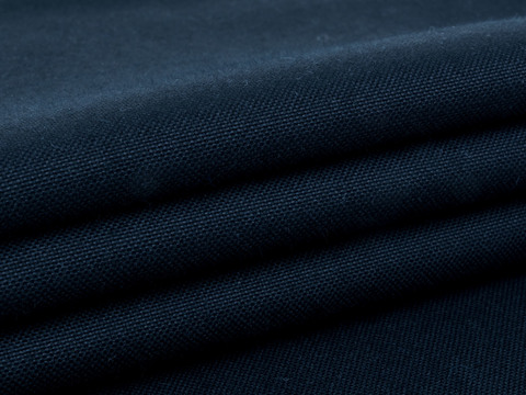 Тёмно-синяя ткань оксфорд из хлопка и полиэстера