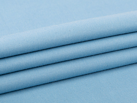 Однотонный поплин KOOLTEX лазурного цвета из хлопка и полиэстера