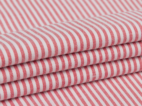 Рубашечная полоска ЮНИСТРАЙП поликоттон стрейч - красный