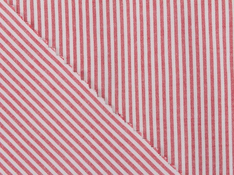 Рубашечная полоска ЮНИСТРАЙП поликоттон стрейч - красный
