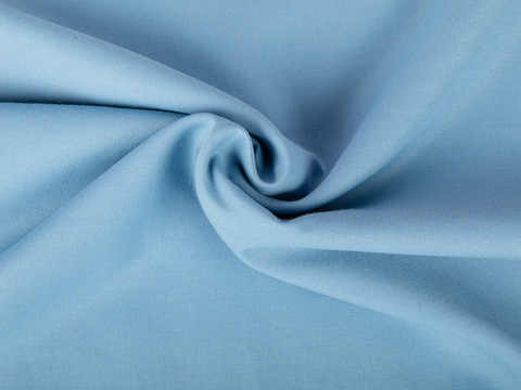Однотонный поплин KOOLTEX лазурного цвета из хлопка и полиэстера