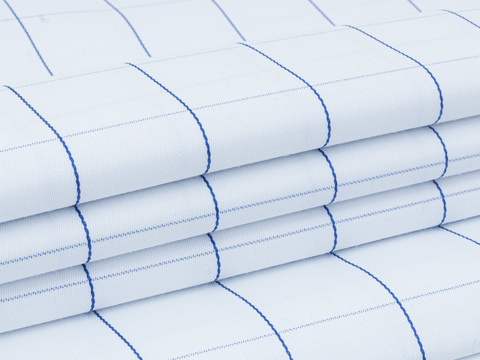 Ткань BUTTER BLENDS CHK-D01 C001(white-blue)