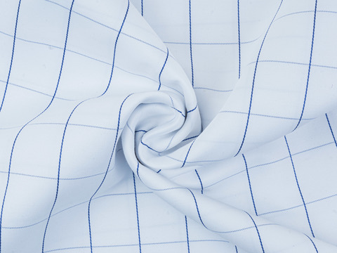 Ткань BUTTER BLENDS CHK-D01 C001(white-blue)