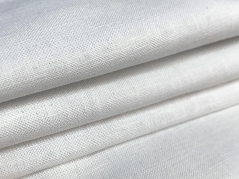 Имитация льна СТЭФАНИ из поликоттона - белый