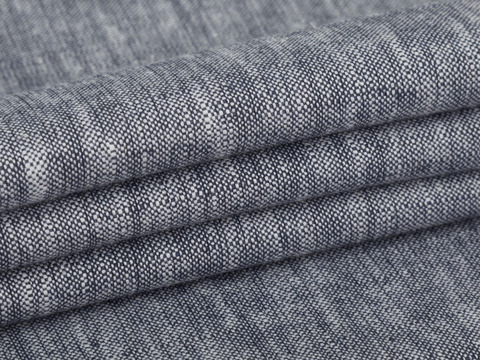 Имитация льна РОЯЛ ЛИНЕН из поликоттона - синий