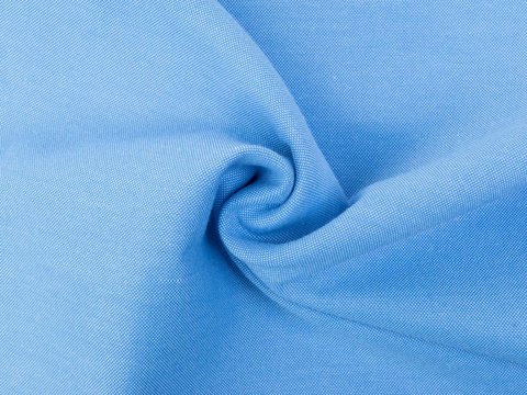 Лазурно-голубая ткань оксфорд из хлопка и полиэстера