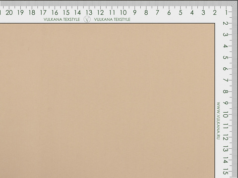 Однотонный кремовый поплин из полиэстера и вискозы