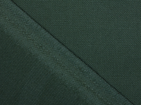 Однотонная ткань тёмно-зеленого цвета из полиэстера вискозы и лайкры