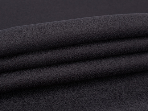 Имитация шелка КРЕП из полиэстера - черный