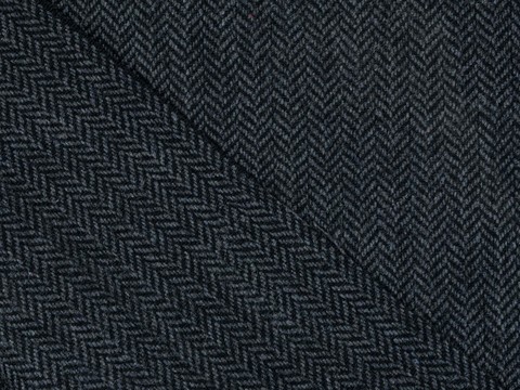 Плотная костюмная чёрно-серая ткань из полиэстера и вискозы