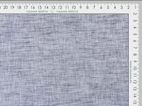 Сине-серая ткань под лён из полиэстера и хлопка