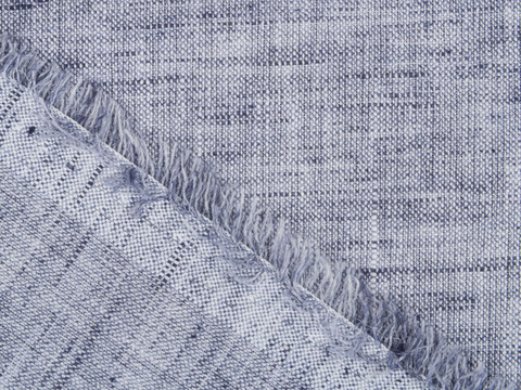 Сине-серая ткань под лён из полиэстера и хлопка