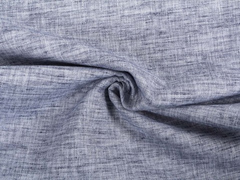 Сине-серая ткань под лён из полиэстера и хлопка