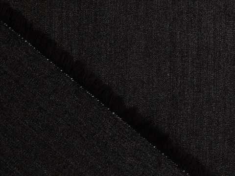 Чёрный поплин из хлопка и полиэстера