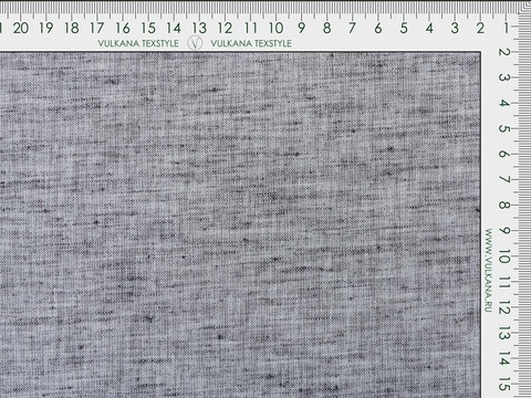 Пестротканая черно-серая ткань из полиэстера и хлопка