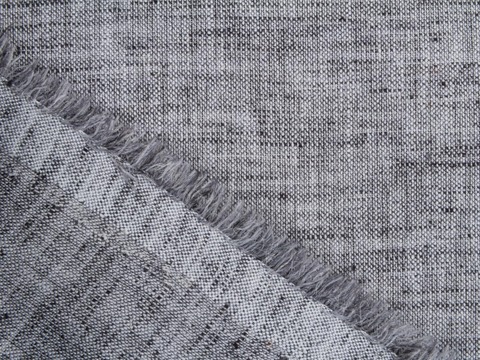 Пестротканая черно-серая ткань из полиэстера и хлопка