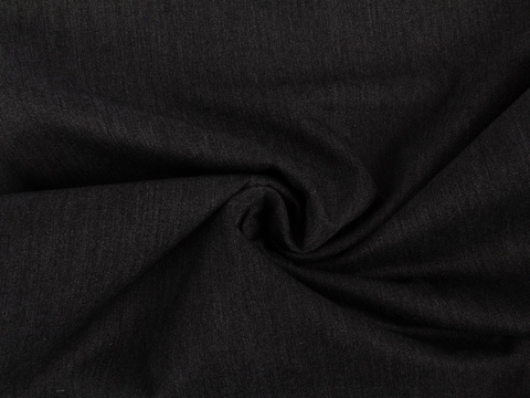 Чёрный поплин из хлопка и полиэстера