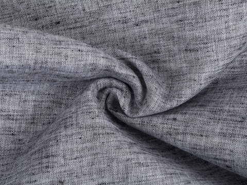 Пестротканая черно-серая ткань из полиэстера и хлопка
